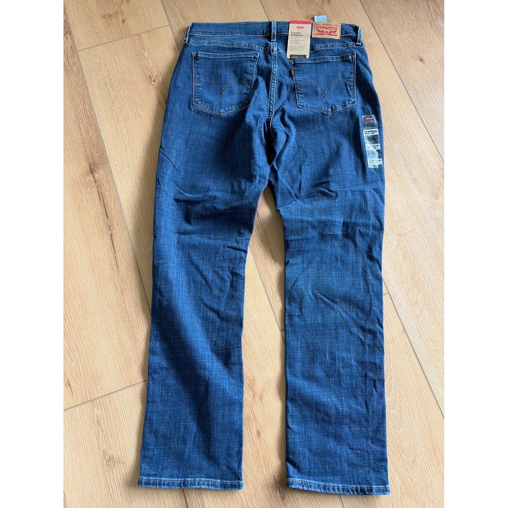 Levis Classic Straight Hypersoft Mid Rise Jeans Blue Medium Wash size 10 W30 L30 - Picture 7 of 10